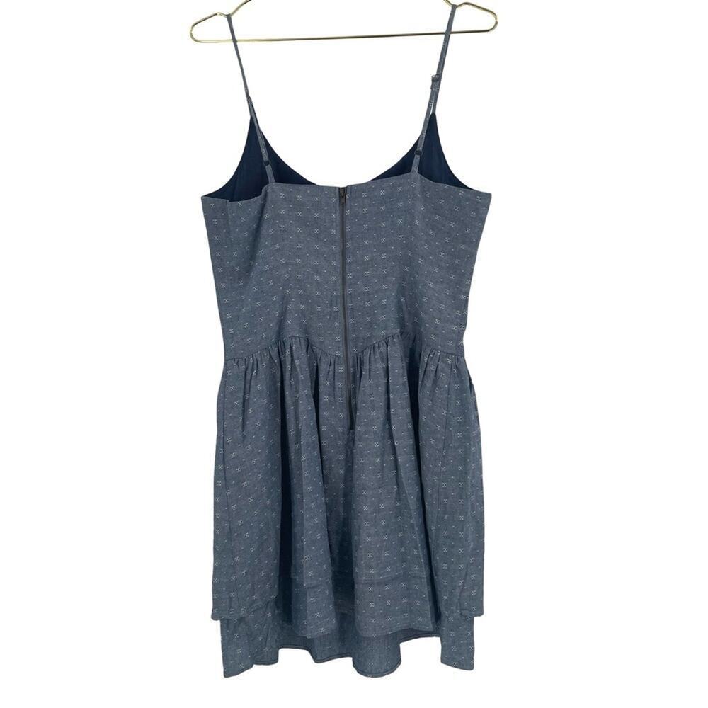 American Rag Chambray Double Ruffle Dress large - Picture 4 of 6